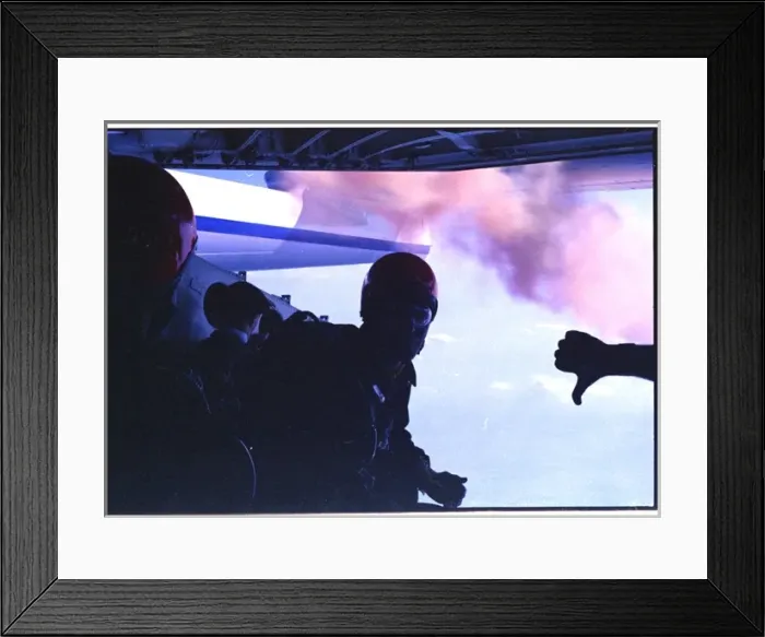 Framed Print : RAF Falcons freefall team, France Framed Print : RAF Falcons freefall team, France