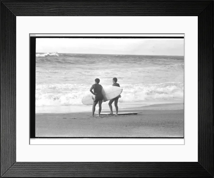 Framed Print : Surfers on the beach at Biarritz, France Framed Print : Surfers on the beach at Biarritz, France