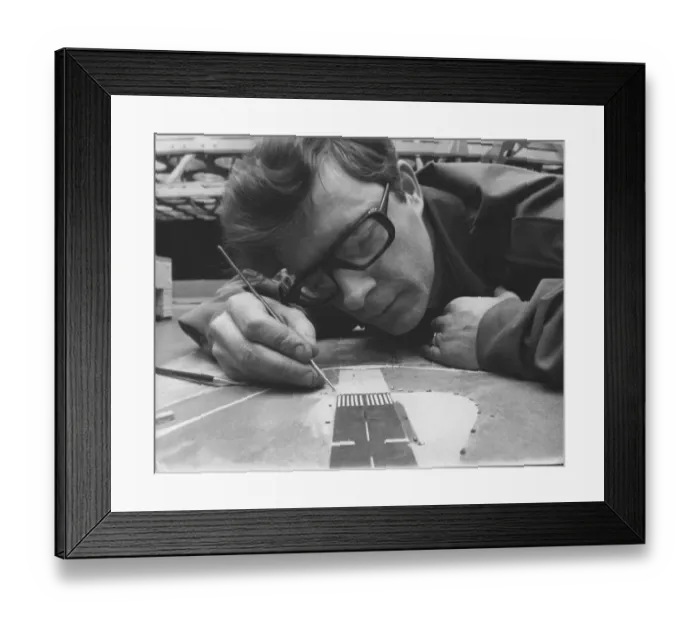 Framed Print : Creating model for flight simulator, RAF Lyneham, Wiltshire Framed Print : Creating model for flight simulator, RAF Lyneham, Wiltshire