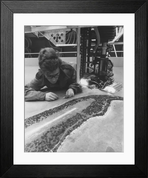 Framed Print : Creating model for flight simulator, RAF Lyneham, Wiltshire Framed Print : Creating model for flight simulator, RAF Lyneham, Wiltshire
