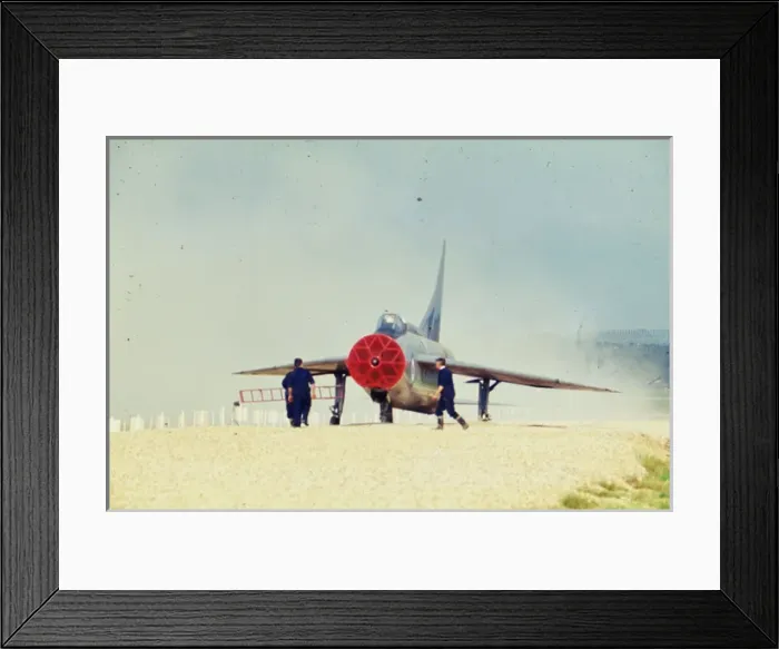 Framed Print : Gravel pit arrester being tested by RAF Framed Print : Gravel pit arrester being tested by RAF