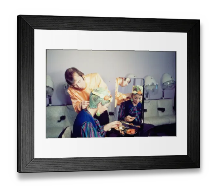 Framed Print : Vegetable hair stylist, London Framed Print : Vegetable hair stylist, London