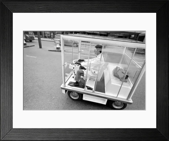Framed Print : Invention of the Cube Car Framed Print : Invention of the Cube Car