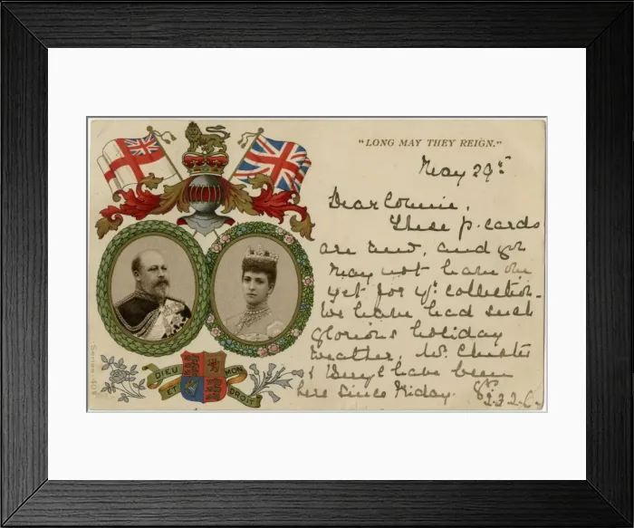 Framed Print : The new King and Queen, Edward VII and Alexandra