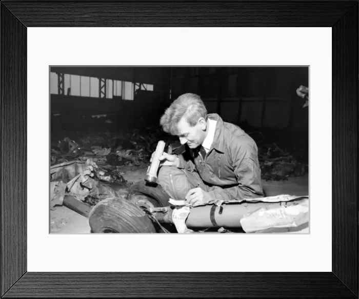 Framed Print : Air crash investigator at work Framed Print : Air crash investigator at work