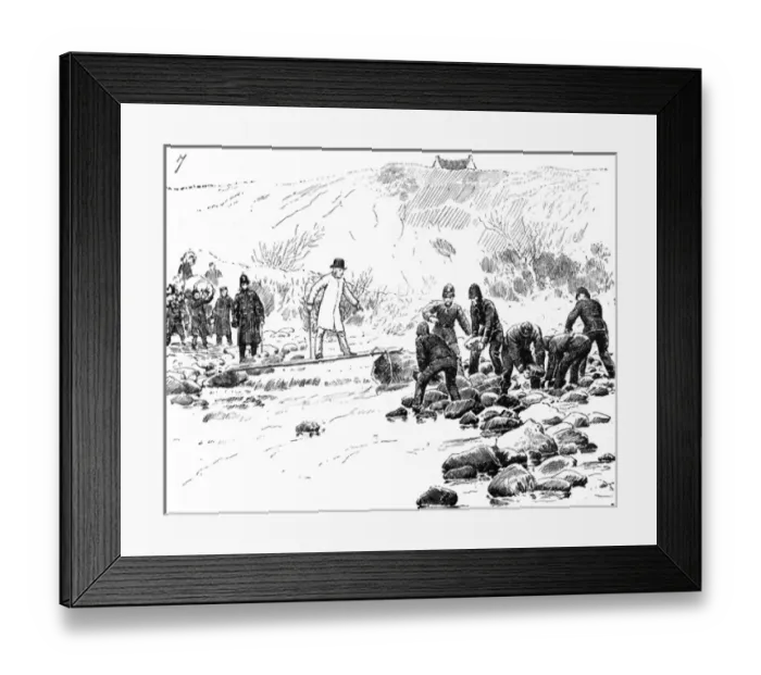 Framed Print : Police, under direction of the sheriff. Isle of Skye Framed Print : Police, under direction of the sheriff. Isle of Skye