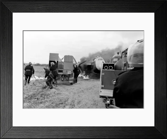 Framed Print : Aircraft Firefighters School, Stansted, Essex Framed Print : Aircraft Firefighters School, Stansted, Essex