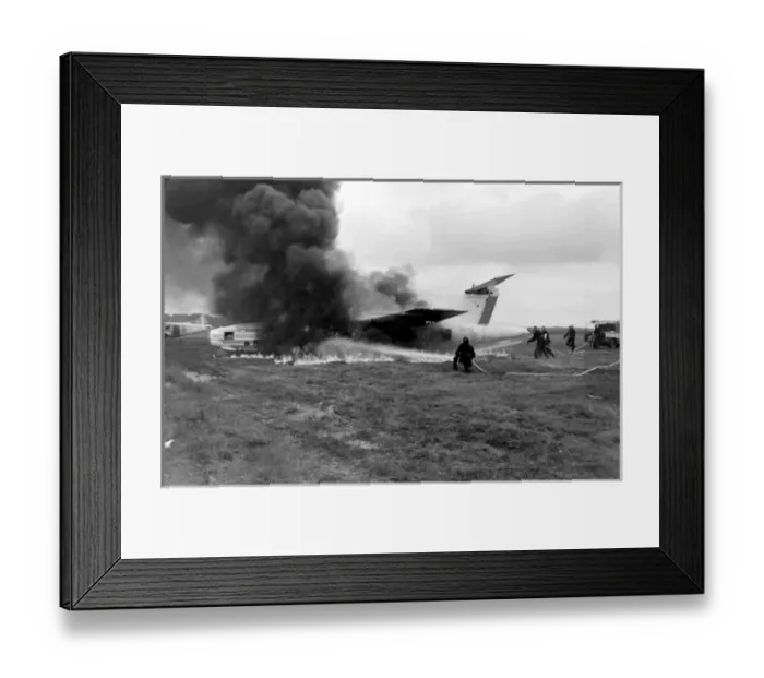 Framed Print : Aircraft Firefighters School, Stansted, Essex Framed Print : Aircraft Firefighters School, Stansted, Essex