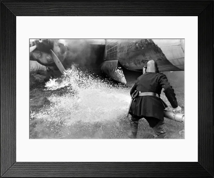 Framed Print : Aircraft Firefighters School, Stansted, Essex Framed Print : Aircraft Firefighters School, Stansted, Essex