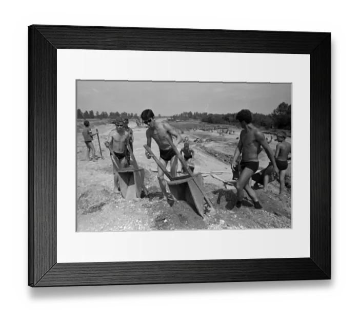 Framed Print : Communist Youth labour camp, Yugoslavia Framed Print : Communist Youth labour camp, Yugoslavia