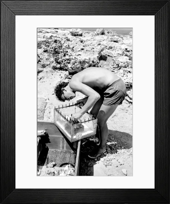 Framed Print : Underwater house equipment under construction, Malta Framed Print : Underwater house equipment under construction, Malta