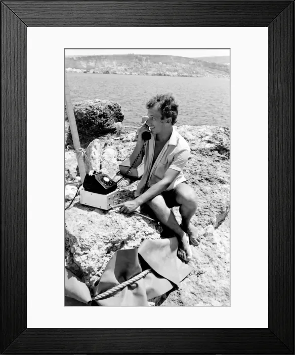 Framed Print : Underwater house telephone equipment, Malta Framed Print : Underwater house telephone equipment, Malta