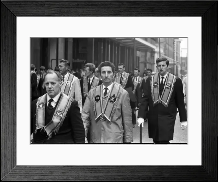 Framed Print : Orangemen on parade, Belfast, Northern Ireland Framed Print : Orangemen on parade, Belfast, Northern Ireland