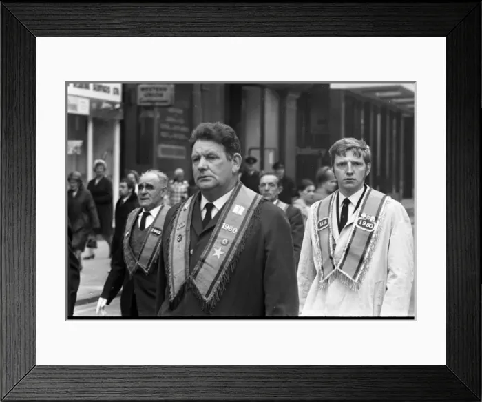 Framed Print : Orangemen on parade, Belfast, Northern Ireland Framed Print : Orangemen on parade, Belfast, Northern Ireland