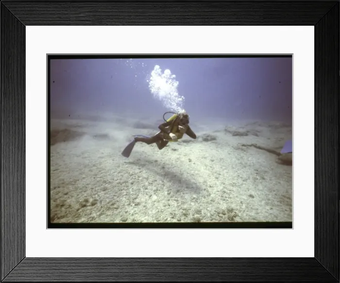 Framed Print : Diver on the seabed Framed Print : Diver on the seabed