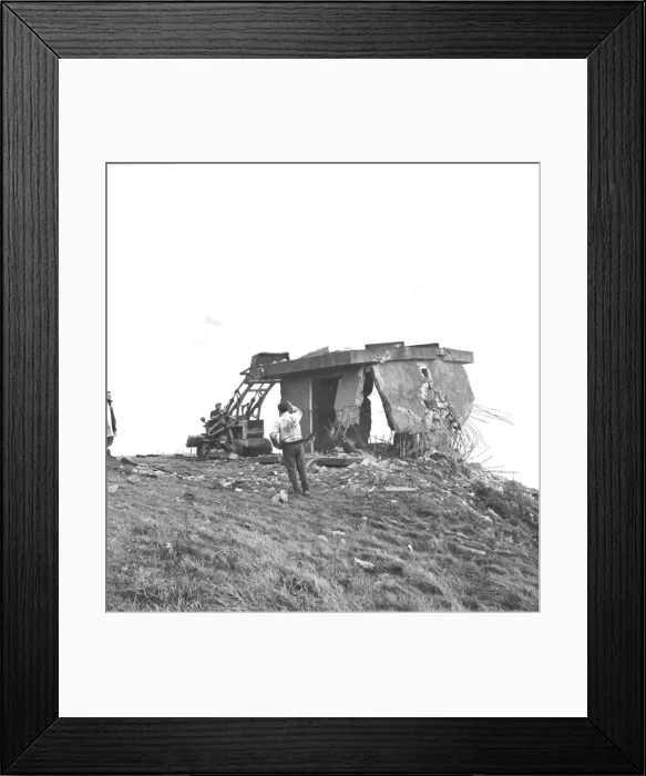 Framed Print : Blowing up old radar station, Beachy Head, Sussex Framed Print : Blowing up old radar station, Beachy Head, Sussex