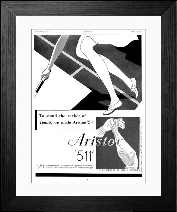 Framed Print : Advertisement for Aristoc silk stockings Framed Print : Advertisement for Aristoc silk stockings