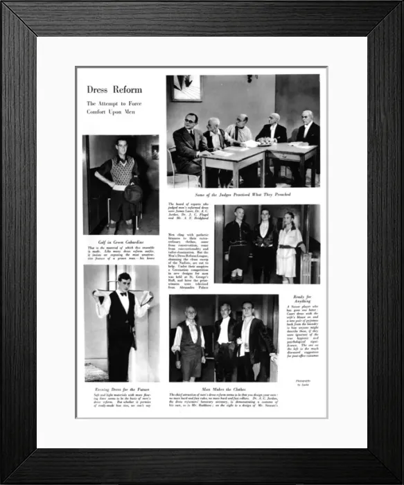 Framed Print : Dress Reform - The Attempt to Force Comfort Upon Men Framed Print : Dress Reform - The Attempt to Force Comfort Upon Men