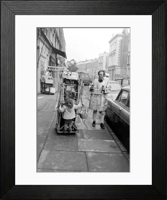 Framed Print : Bruce Lacey, performance artist Framed Print : Bruce Lacey, performance artist