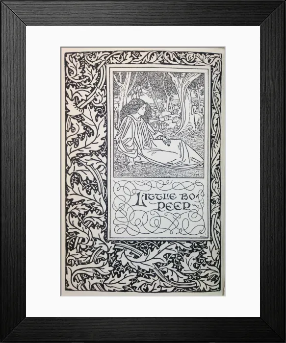 Framed Print : Illustration, Little Bo Peep Framed Print : Illustration, Little Bo Peep