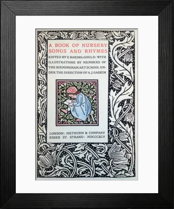 Framed Print : Title page illustration, Nursery Songs and Rhymes Framed Print : Title page illustration, Nursery Songs and Rhymes