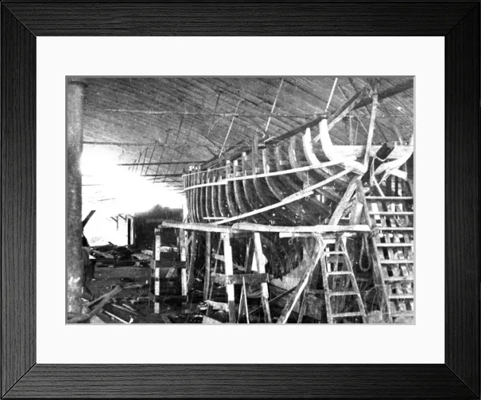 Framed Print : Lively Lady yacht under construction, Calcutta, India Framed Print : Lively Lady yacht under construction, Calcutta, India