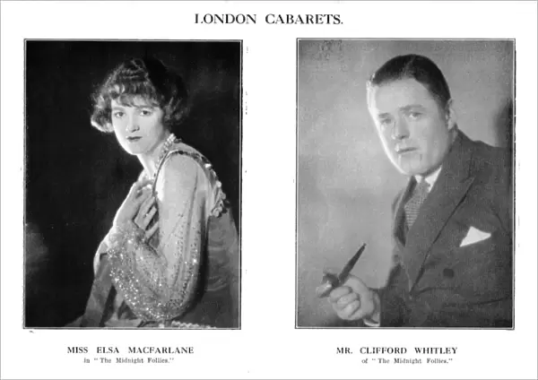 Elsa Macfarlane in the Midnight Follies cabaret and Clifford