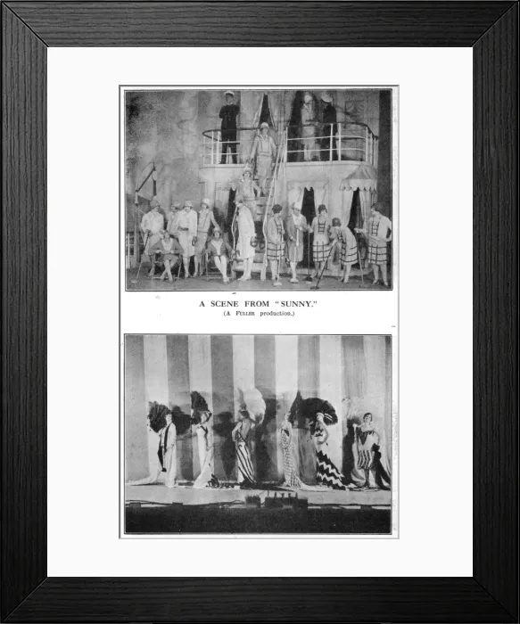 Framed Print : Two scenes from Sunny, a Fuller production in Sydney, Austr Framed Print : Two scenes from Sunny, a Fuller production in Sydney, Austr