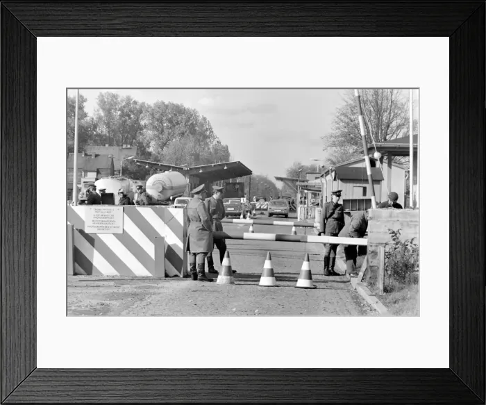 Framed Print : Soldiers at a checkpoint, East Berlin, Germany Framed Print : Soldiers at a checkpoint, East Berlin, Germany