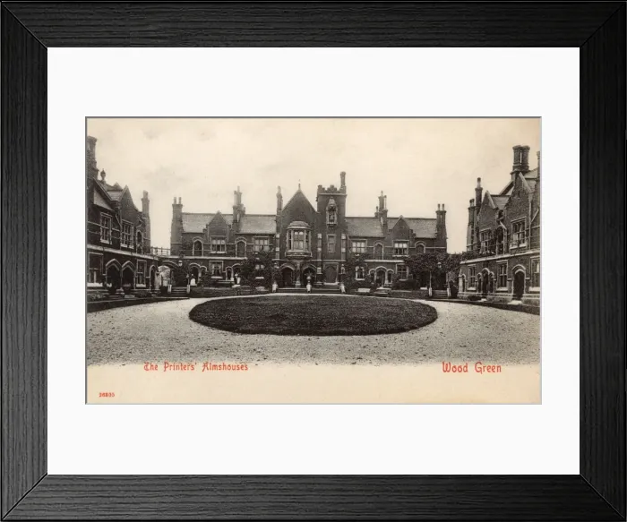 Framed Print : The Printers Almshouses - Wood Green, London Framed Print : The Printers Almshouses - Wood Green, London