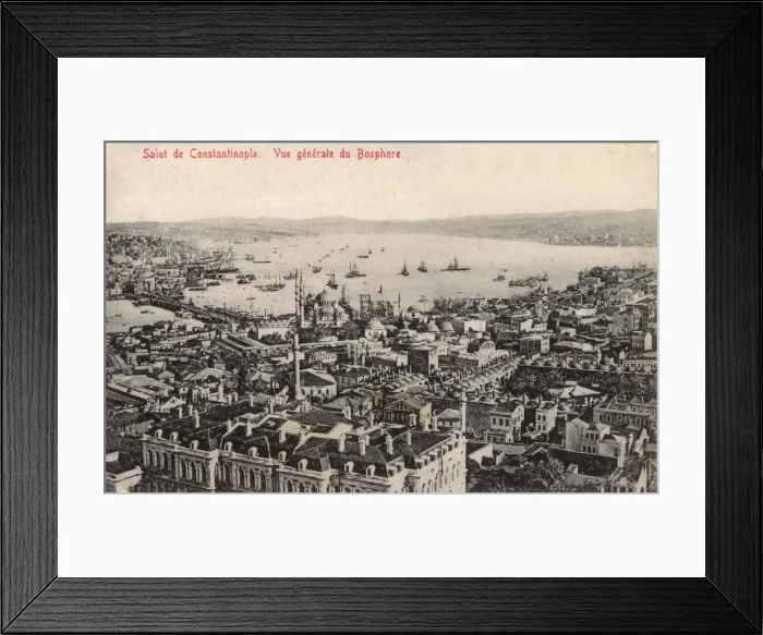 Framed Print : Istanbul, Turkey - General View looking toward the Bosphorus Framed Print : Istanbul, Turkey - General View looking toward the Bosphorus