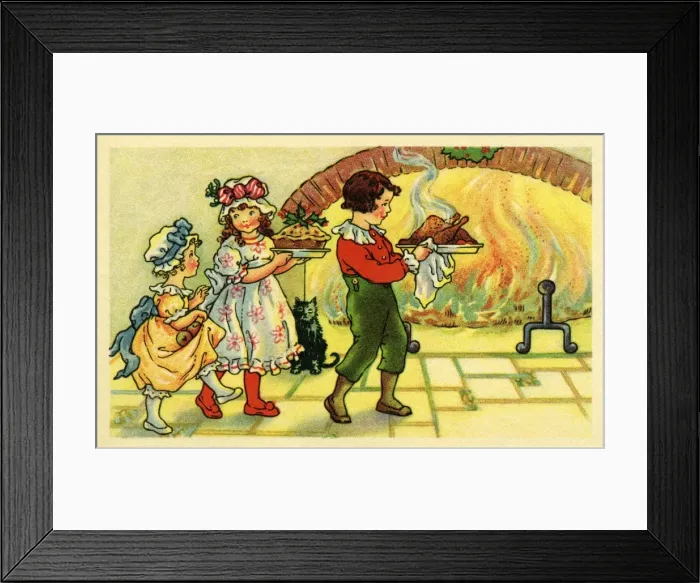 Framed Print : Bringing in theXmas dinner Framed Print : Bringing in theXmas dinner