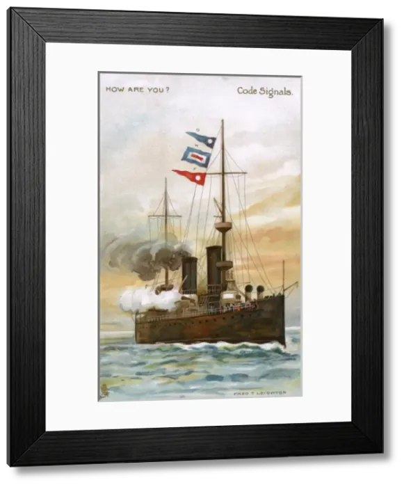 Framed Print : Naval Signals - Commercial Code Signalling - How are you? Framed Print : Naval Signals - Commercial Code Signalling - How are you?