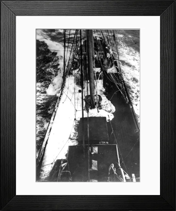 Framed Print : Whaling ship in rough seas Framed Print : Whaling ship in rough seas