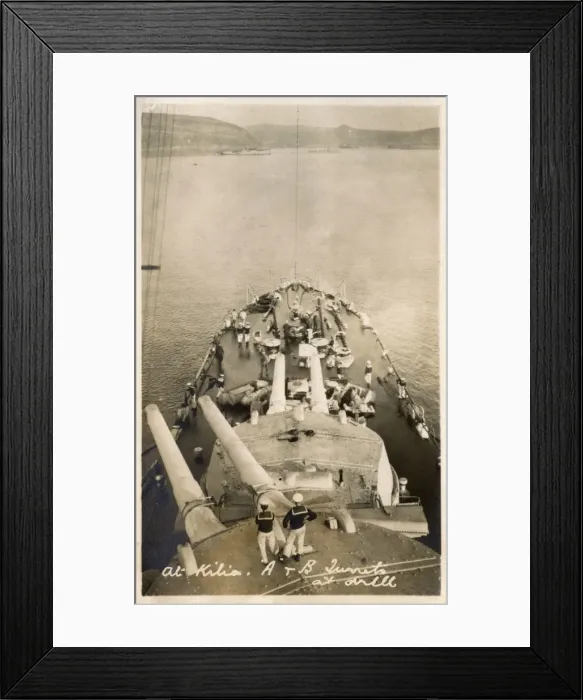 Framed Print : HMS Marlborough, Iron Duke-class battleship at Sile, Turkey Framed Print : HMS Marlborough, Iron Duke-class battleship at Sile, Turkey