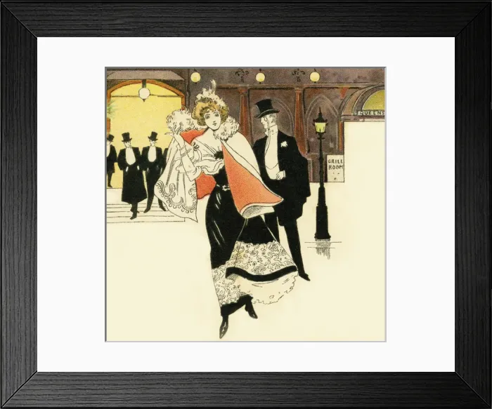 Framed Print : Couple leaving the theatre Framed Print : Couple leaving the theatre