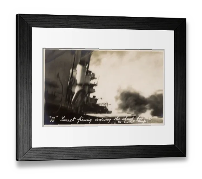 Framed Print : HMS Marlborough, Iron Duke-class battleship firing B Turret Framed Print : HMS Marlborough, Iron Duke-class battleship firing B Turret