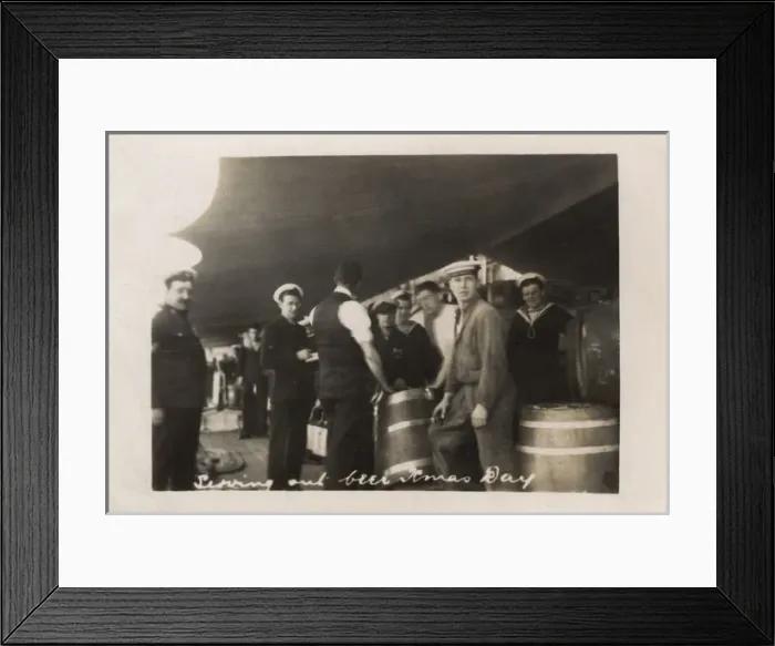 Framed Print : HMS Marlborough - Serving out beer on Christmas Day Framed Print : HMS Marlborough - Serving out beer on Christmas Day
