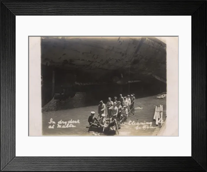 Framed Print : HMS Marlborough in dry dock in Malta Framed Print : HMS Marlborough in dry dock in Malta