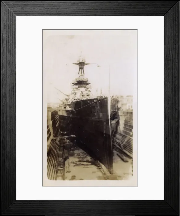 Framed Print : HMS Marlborough in dry dock in Malta Framed Print : HMS Marlborough in dry dock in Malta