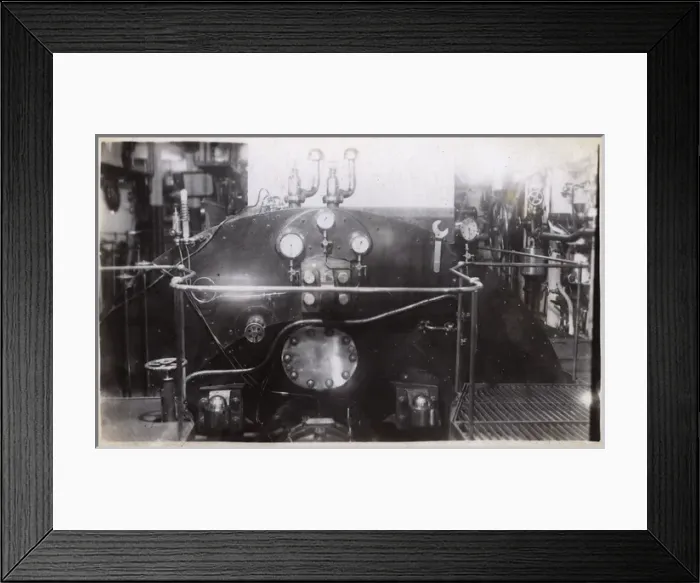 Framed Print : HMS Marlborough - A section of the engine room Framed Print : HMS Marlborough - A section of the engine room