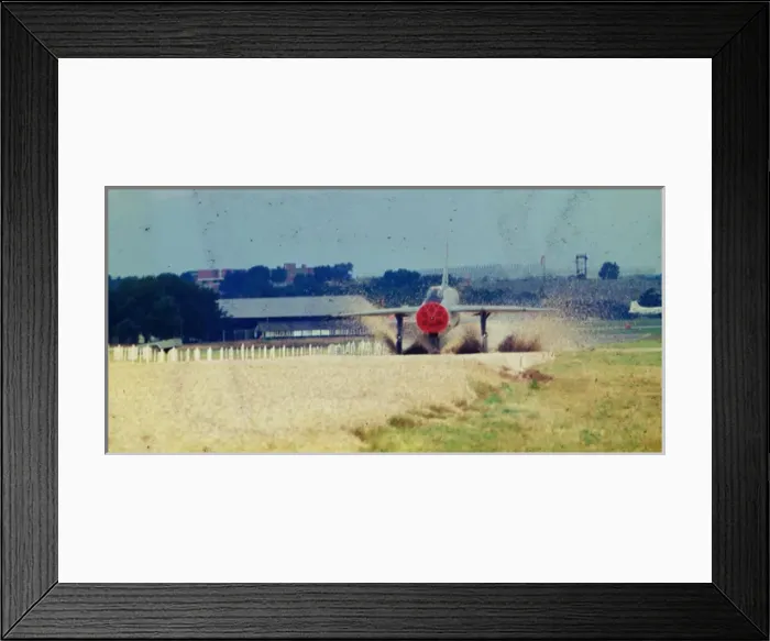 Framed Print : Gravel pit arrester being tested by RAF Framed Print : Gravel pit arrester being tested by RAF