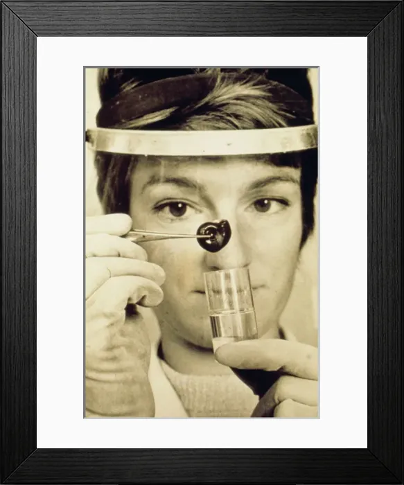 Framed Print : Woman at work, Snail Research Centre Framed Print : Woman at work, Snail Research Centre