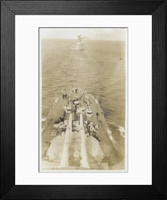 Framed Print : HMS Marlborough - looking toward HMS Iron Duke Framed Print : HMS Marlborough - looking toward HMS Iron Duke