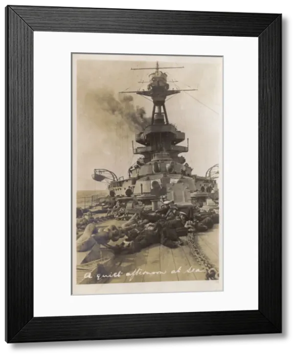 Framed Print : HMS Marlborough - A quiet afternoon at sea Framed Print : HMS Marlborough - A quiet afternoon at sea