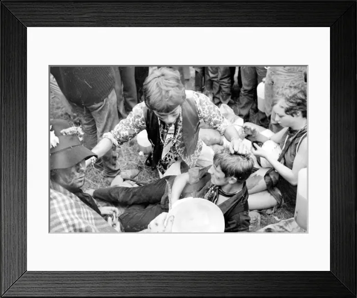 Framed Print : Hippies relaxing at Woburn Park Framed Print : Hippies relaxing at Woburn Park