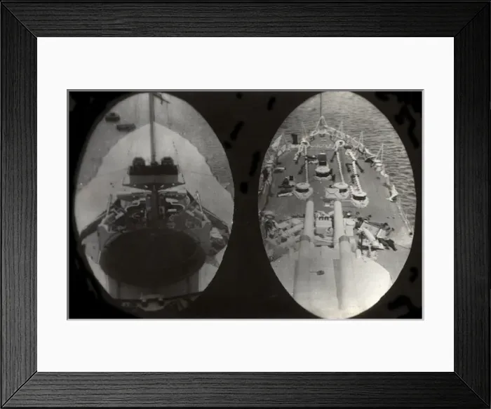 Framed Print : HMS Marlborough - Funnel and View from Forecastle Framed Print : HMS Marlborough - Funnel and View from Forecastle