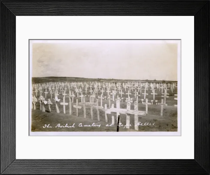 Framed Print : The British Cemetery at Cape Helles, Dardanelles Framed Print : The British Cemetery at Cape Helles, Dardanelles