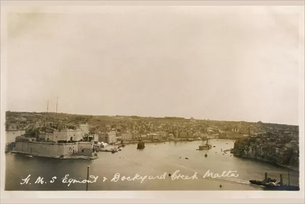 Valletta, Malta - HMS Egmont and Dockyard Creek
