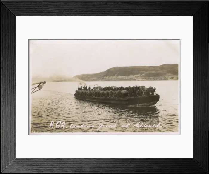 Framed Print : The R. G. A. landing guns at Canakkale, Turkey Framed Print : The R. G. A. landing guns at Canakkale, Turkey
